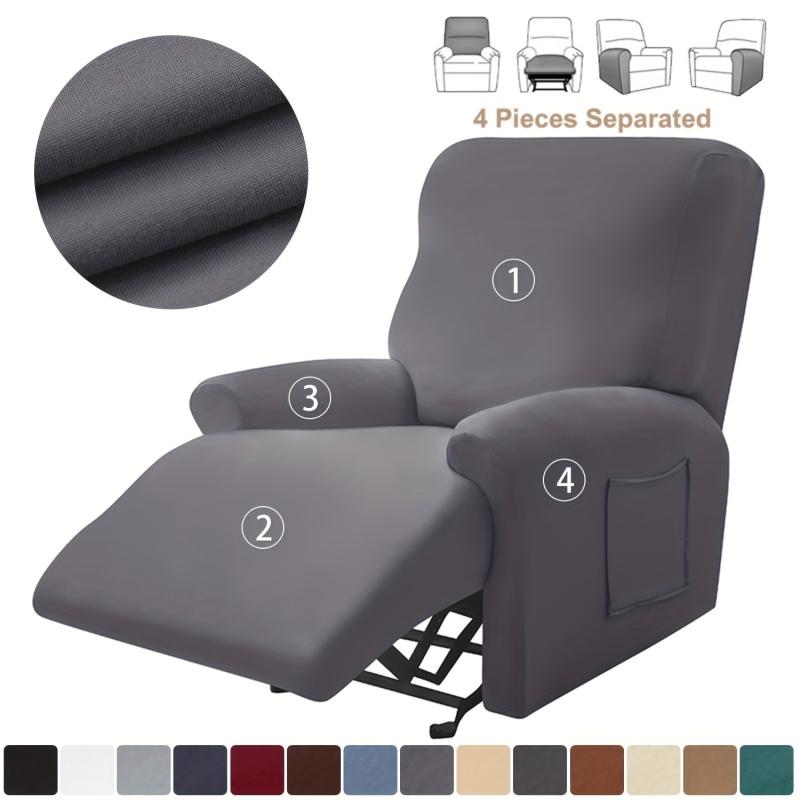 Stretch Spandex Recliner Sofa Cover with Side Pocket