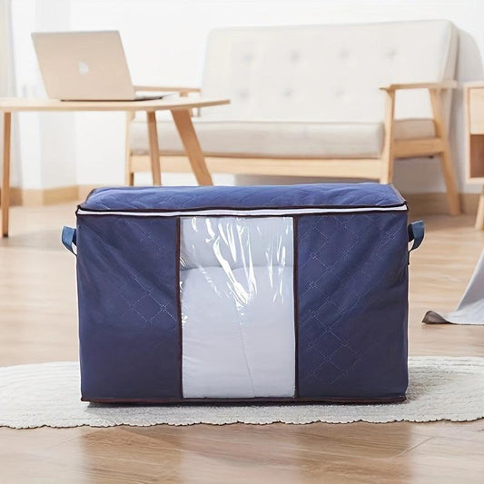 Large Capacity Clothes Storage Bag with Reinforced Handle and Sturdy Zipper