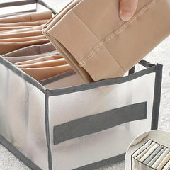 Clothes Organizer With Handle 7 Grids Drawer Organizer Clothes Washable Storage