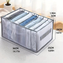Clothes Organizer With Handle 7 Grids Drawer Organizer Clothes Washable Storage