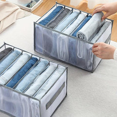 Clothes Organizer With Handle 7 Grids Drawer Organizer Clothes Washable Storage