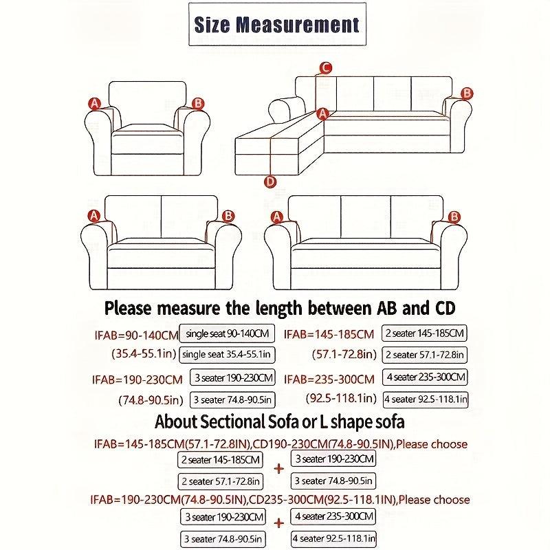 1pc Printed Sofa Slipcover, Protect Furniture, Decorate Home