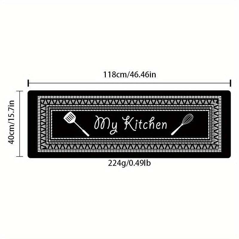 1pc Non Slip My Kitchen Printing Floor Mat Proof Indoor Doormat