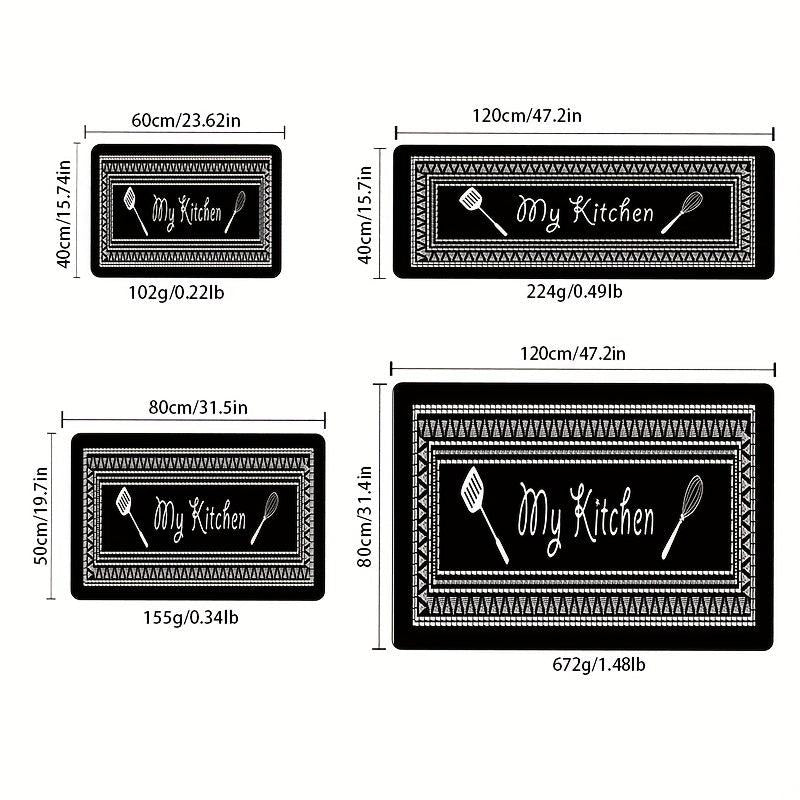 1pc Non Slip My Kitchen Printing Floor Mat Proof Indoor Doormat