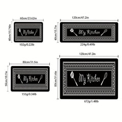 1pc Non Slip My Kitchen Printing Floor Mat Proof Indoor Doormat