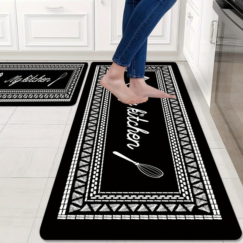 1pc Non Slip My Kitchen Printing Floor Mat Proof Indoor Doormat