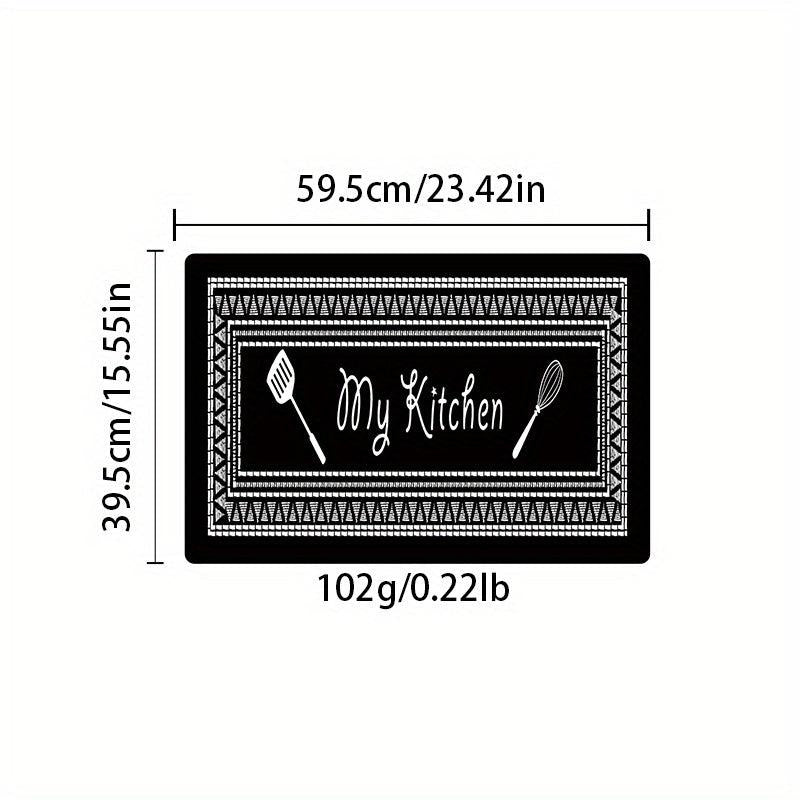 1pc Non Slip My Kitchen Printing Floor Mat Proof Indoor Doormat