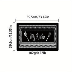 1pc Non Slip My Kitchen Printing Floor Mat Proof Indoor Doormat