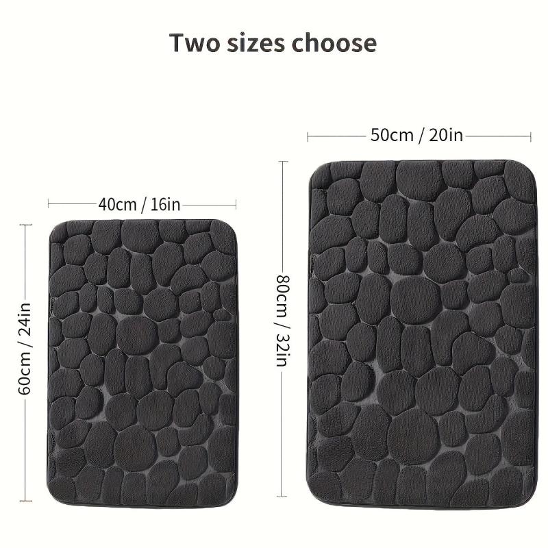 Memory Foam Bath Rug: Soft, Comfortable, Water Absorbent, Non Slip, Washable