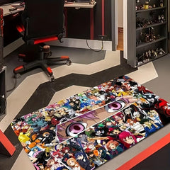 Japanese Manga Floor Mat Colorful Anime Figures Resistant Rug