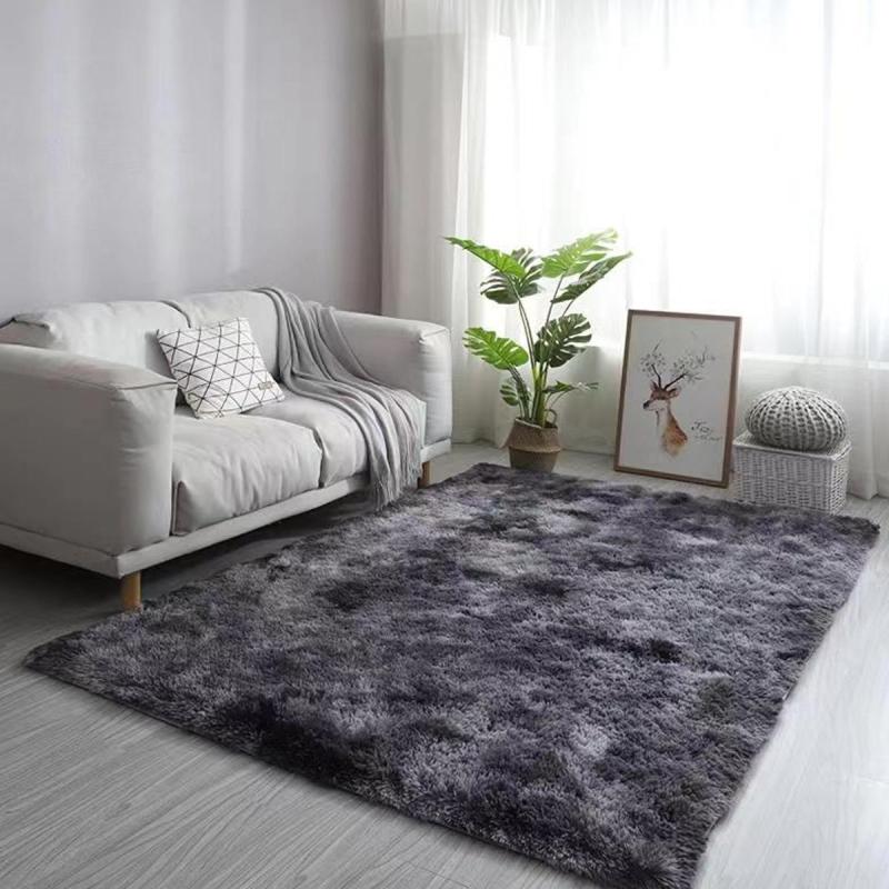 Plush Tie Dye Floor Mat Soft and Stylish Living Room and Bedroom Carpet