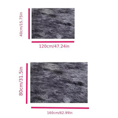 Plush Tie Dye Floor Mat Soft and Stylish Living Room and Bedroom Carpet