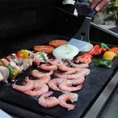 2pcs Non Stick High Temp Resistant BBQ Mat Easy To Clean Grill Pads