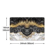 Non Slip Marble Pattern Floor Mat Soft Block Waterproof Dirt Resistant