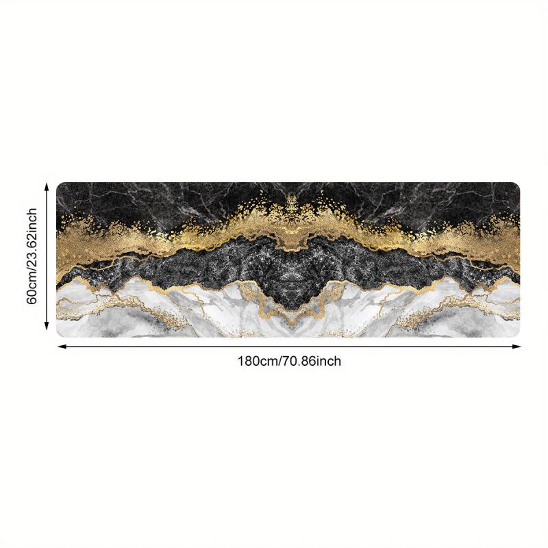 Non Slip Marble Pattern Floor Mat Soft Block Waterproof Dirt Resistant