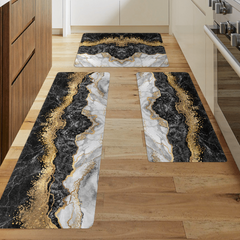 Non Slip Marble Pattern Floor Mat Soft Block Waterproof Dirt Resistant