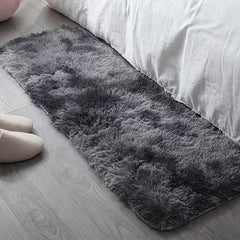 Dark Gray Tie Dyed Silk Wool Rug 47x24in/62x99in