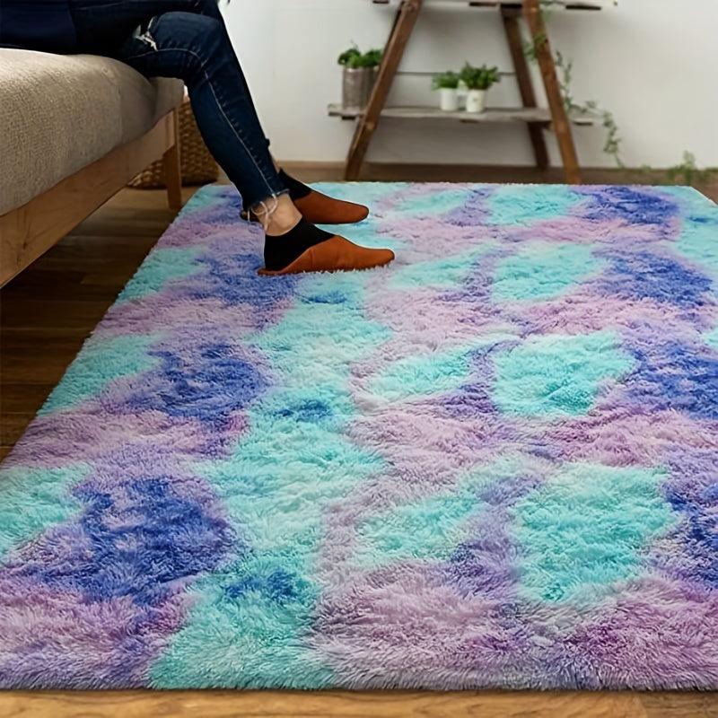 Soft Plush Area Rugs Kids Rugs For Bedroom Girls Fluffy Colorful Rainbow
