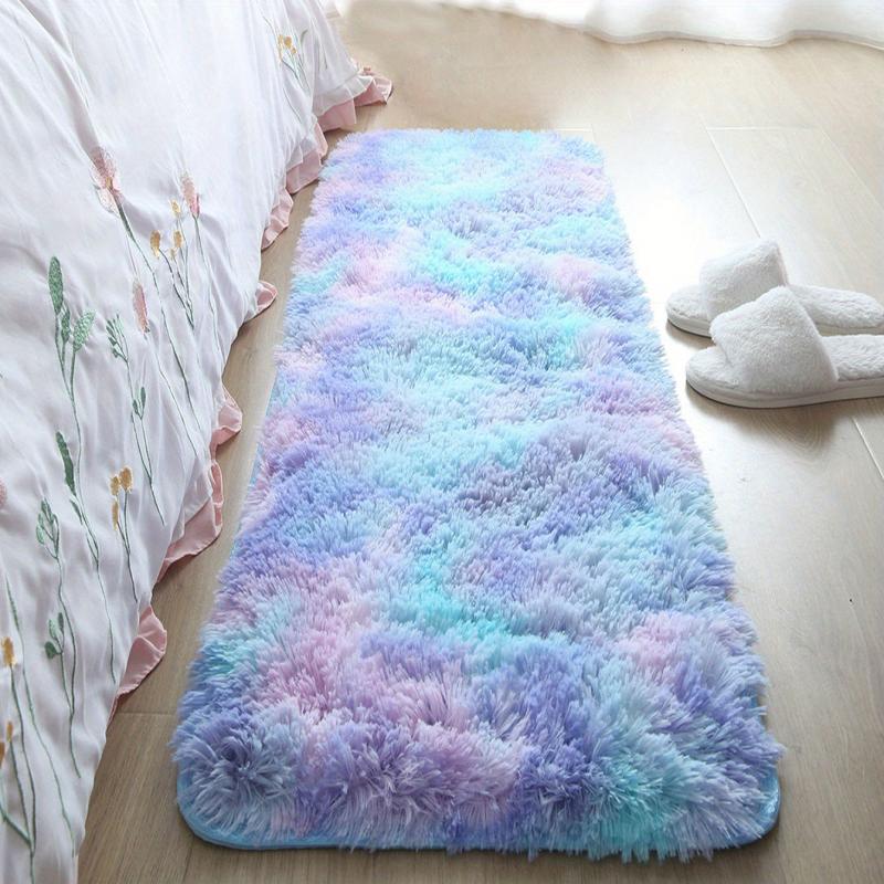 Soft Plush Area Rugs Kids Rugs For Bedroom Girls Fluffy Colorful Rainbow