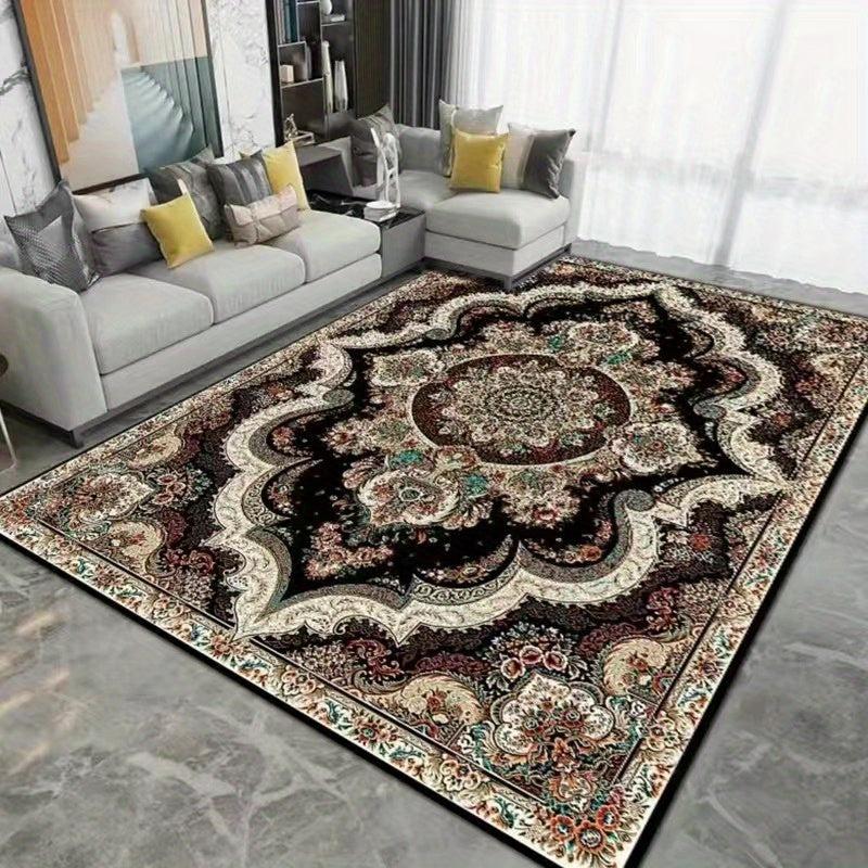 Vintage Boho Polyester Rug for Living Room Bedroom Area