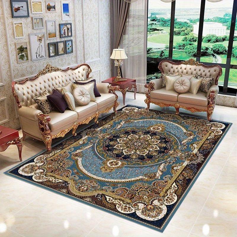 Vintage Boho Polyester Rug for Living Room Bedroom Area