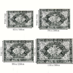 Washable Area Rug Entryway Rug Stain Resistance Kitchen Mat Vintage Bat