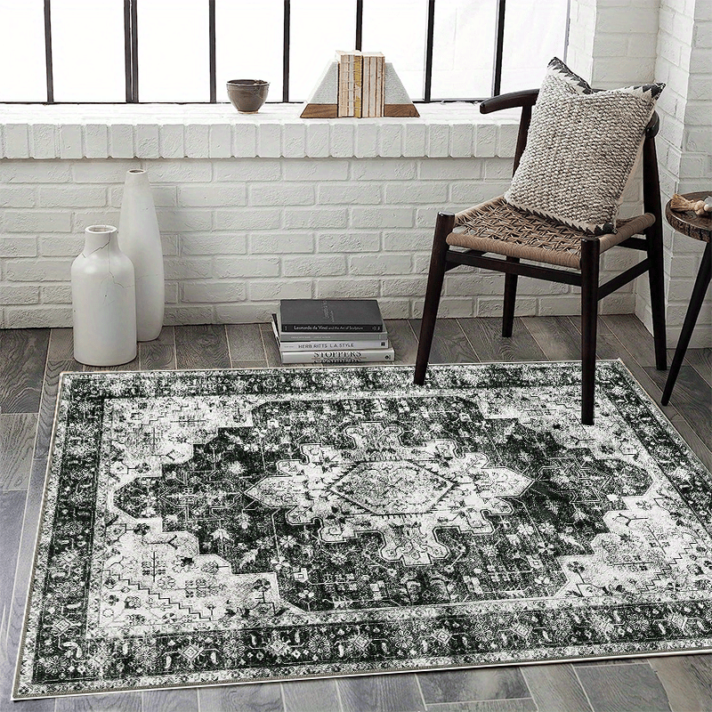 Washable Area Rug Entryway Rug Stain Resistance Kitchen Mat Vintage Bat