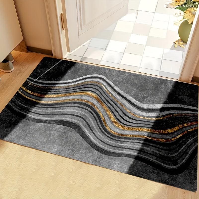 Soft Nordic Geometric Area Rug Non-slip Modern Abstract Floor Mat