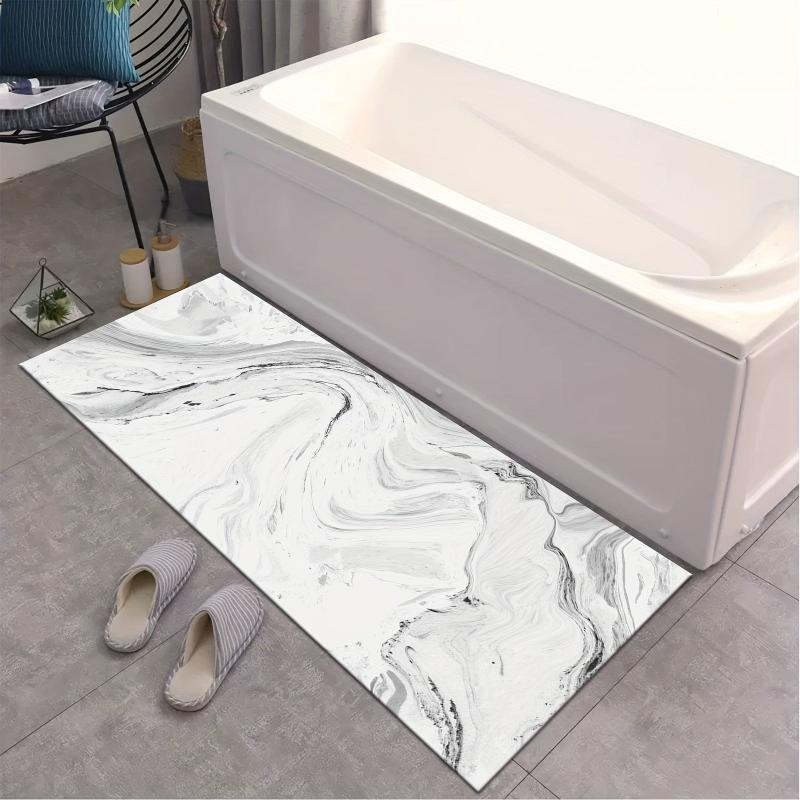 Non Slip Shower Mat with Absorbent Carpet Soft Comfortable Home Deco