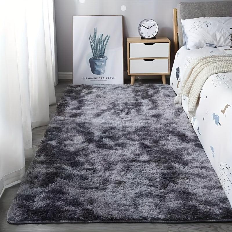 Ultra Soft Plush Rainbow Area Rug Non-slip Waterproof Shaggy Throw Rugs