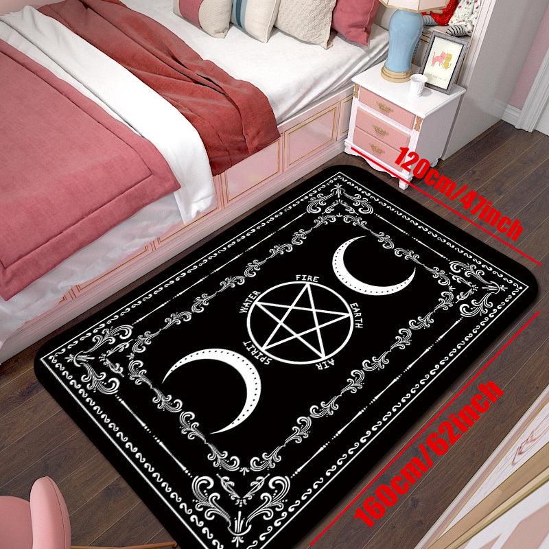Witch Floor Mat Sun Moon Divination Carpet Living Room Area Rug
