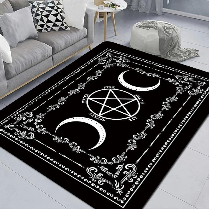 Witch Floor Mat Sun Moon Divination Carpet Living Room Area Rug