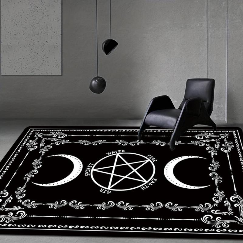 Witch Floor Mat Sun Moon Divination Carpet Living Room Area Rug