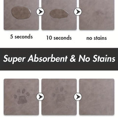 Water Absorbent Pet Feeding Mat Dog Cat Food Mats Spill Protection Placemats