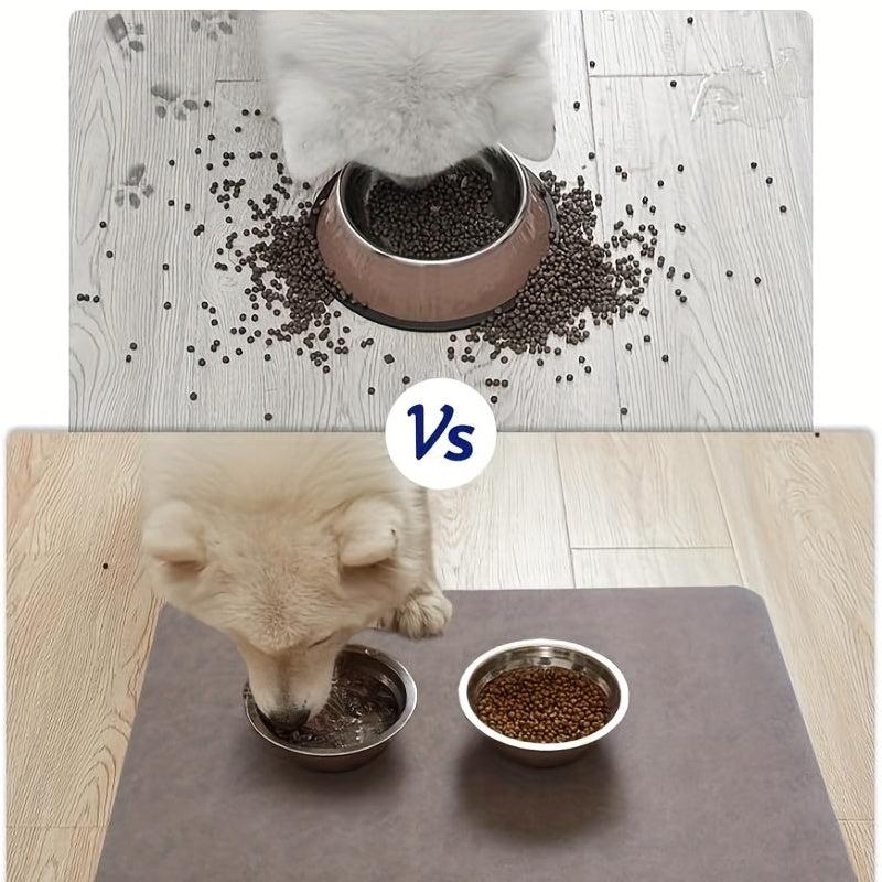 Water Absorbent Pet Feeding Mat Dog Cat Food Mats Spill Protection Placemats