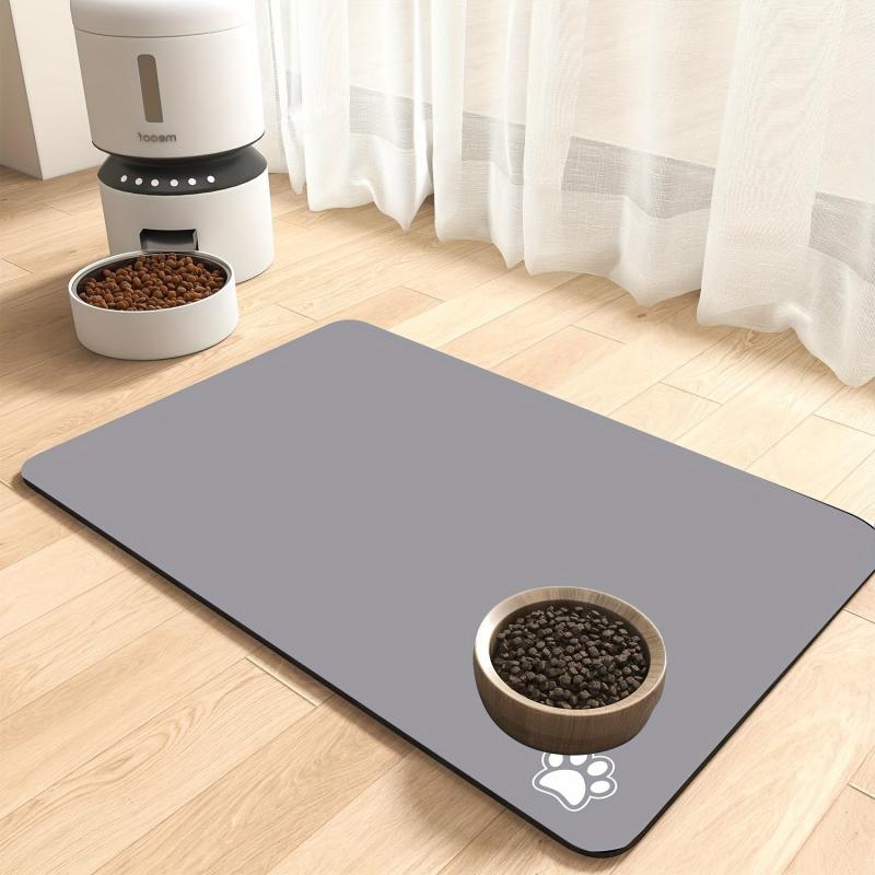 Water Absorbent Pet Feeding Mat Dog Cat Food Mats Spill Protection Placemats