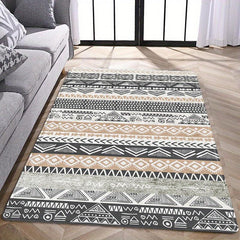 Soft Geometric Pattern Area Rug Anti-fatigue Shaggy Carpet