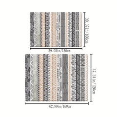 Soft Geometric Pattern Area Rug Anti-fatigue Shaggy Carpet