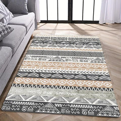 Soft Geometric Pattern Area Rug Anti-fatigue Shaggy Carpet