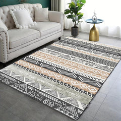 Soft Geometric Pattern Area Rug Anti-fatigue Shaggy Carpet