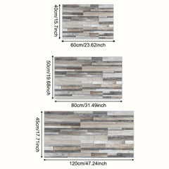 Non-Slip Wood Print Floor Mat Absorbent Stain Resistant