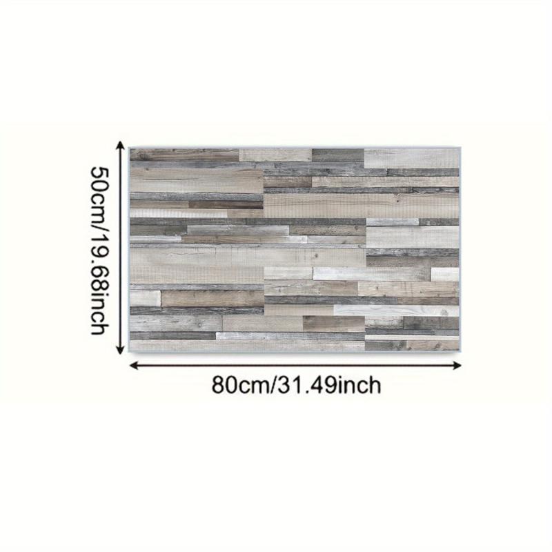 Non-Slip Wood Print Floor Mat Absorbent Stain Resistant