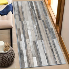 Non-Slip Wood Print Floor Mat Absorbent Stain Resistant