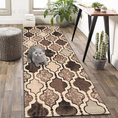 Non Slip Brown Morocco Floor Mat Laundry Room Decor