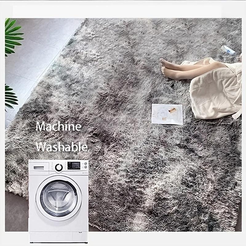 Soft Grey Plush Rug for Bedroom/Living Room 62.99x90.55 Inches