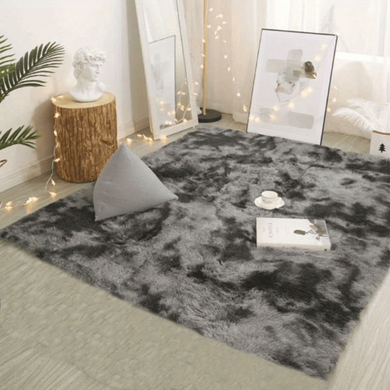 Soft Grey Plush Rug for Bedroom/Living Room 62.99x90.55 Inches