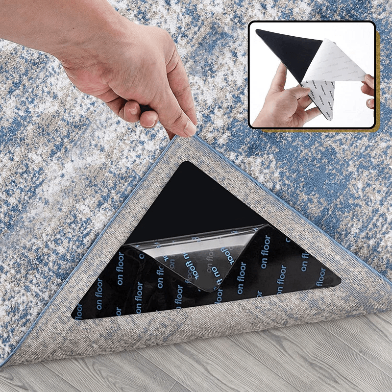 8pcs Rug Gripper Anti Slip Carpet Pads Washable & Durable