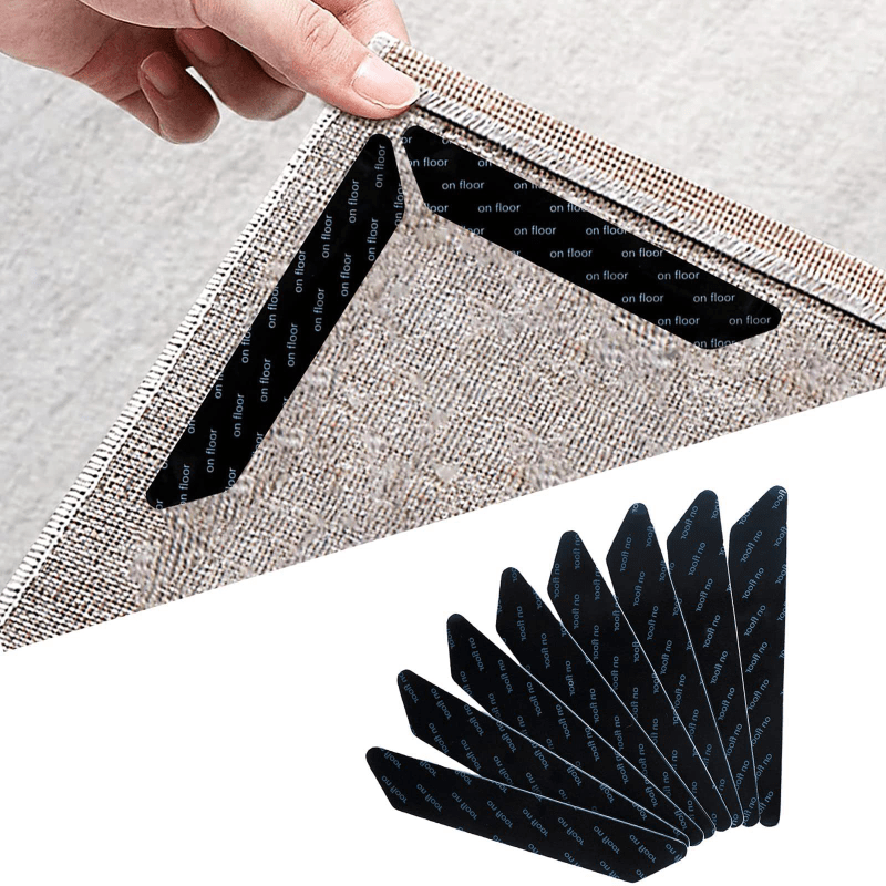 8pcs Rug Gripper Anti Slip Carpet Pads Washable & Durable