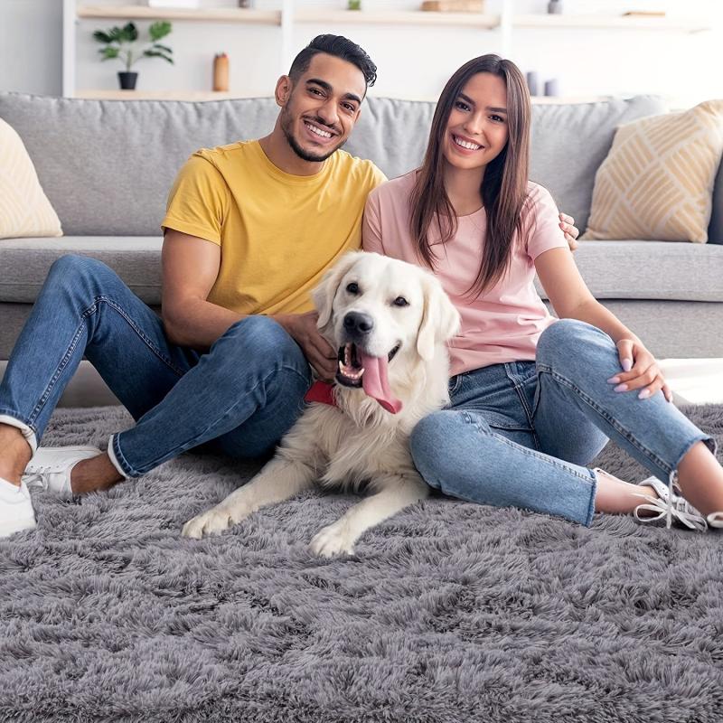 Soft Plush Shag Area Rugs - Fluffy Shaggy Floor Carpet for Bedroom