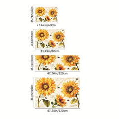Sunflower Kitchen Rug Non-Slip Indoor Mat Soft Comfortable Waterproof